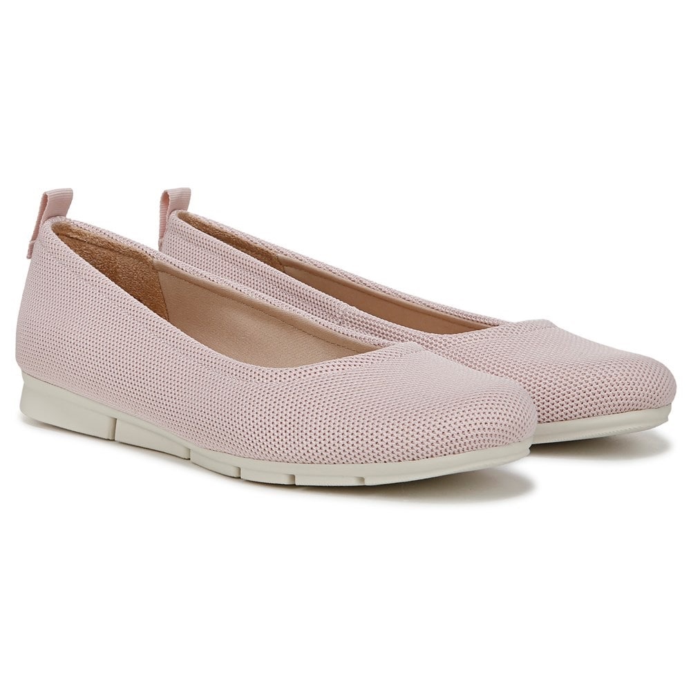Dr. Scholl’s Wide Women's Timeless Slip On Flat in Blush Pink Knit Fabric
